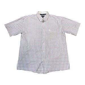 Wrangler George Strait XL Plaid Short Sleeve Button-Up Western Cowboy Shirt READ